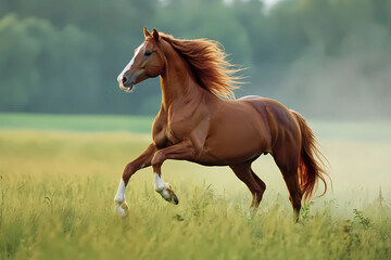 American Saddlebred - United States - Known for their elegant appearance and smooth gaits, popular in show rings