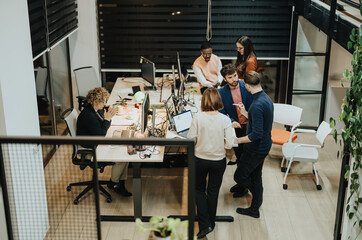 Businesspeople Working and Strategizing on Business Growth and Financial Planning in a Creative...