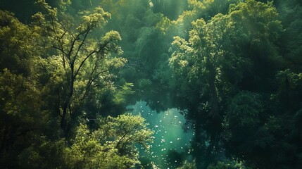 Fototapeta na wymiar Green forest