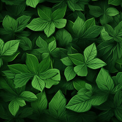 Background With Green Leaves 
