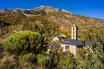 Fototapeta na wymiar Erill la Vall, Bohí Valley (La Vall de Boí) Catalan region of Alta Ribagorza, province of Lérida, Spain