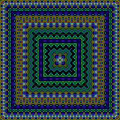 3d effect - abstract kaleidoscopic pattern - 713494217