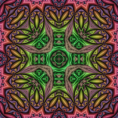 3d effect - abstract kaleidoscopic color gradient pattern - 713494603