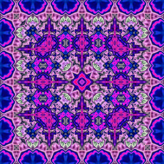 3d effect - kaleidoscopic geometric pattern - 713494830