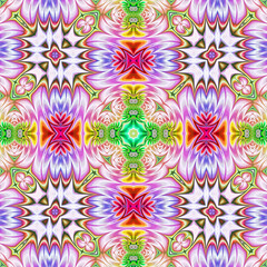 3d effect - abstract colorful kaleidoscopic pattern - 713495418