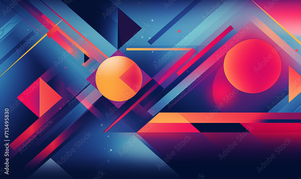 Fototapete abstract geometric background with space for text.