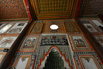Haci Omer Aga Mosque, located in Acipayam, Denizli, Turkey, was built in 1802.