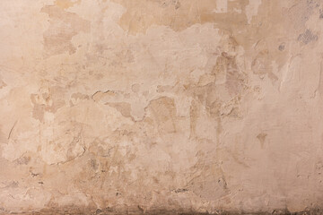 Texture of an old concrete wall. Old plastered wall background.