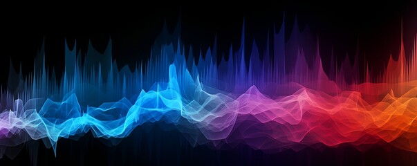 banner abstract particle soundwave or voice pattern background