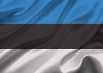 Estonia flag waving in the wind.