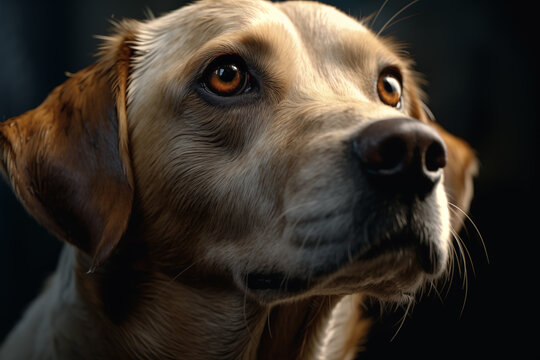 Portrait of a purebred dog. Illustration related to dogs. Pet. Dog related event. The world of dogs. Adopt a dog.