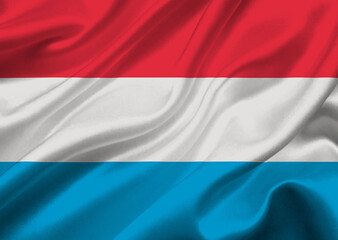 Fototapeta premium Luxembourg flag waving in the wind.