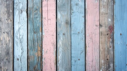 Blue and pink painted wooden wall