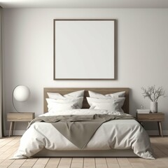 Spacious Bedroom With King Size Bed and Wall Picture