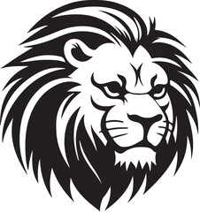 Obraz premium Lion head silhouette of vector illustrator 