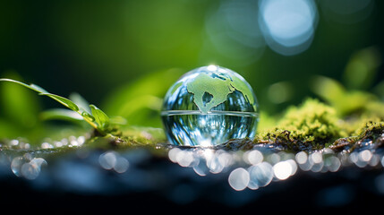 World Water Day, save water, a drop of water with a lot of people involved in activity, 