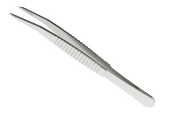 Dental tweezers, 3D rendering isolated on transparent background
