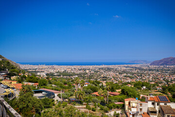 Fototapeta na wymiar Palermo City Landscape View from Monreale