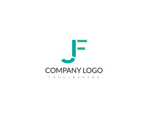 Obraz premium Alphabet letters Initials Monogram logo JF