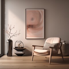 luxury apartment suite lounge modern living interior  peach color