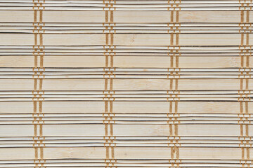 Background horizontal bamboo wicker wall.