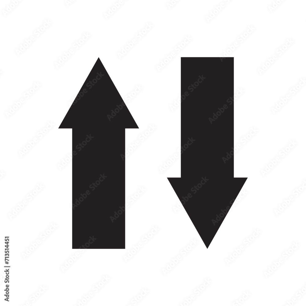 Poster download and upload arrow icon vector two arrows data network simple graphic icon.