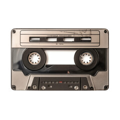 Fototapeta premium Old audio Cassette Isolated on Transparent and white background. Generative ai