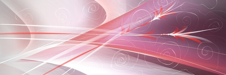 Hintergrund rosa-rot mit fantasie Pflanzen für Karten, Banner oder Webdesign - 713519245