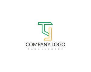 Creative blue letter TY t y logo with leading lines and road concept design.