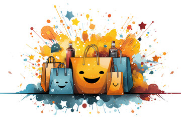 icon for shopping and fun