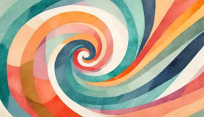 Tuinposter retro pop abstract wallpaper, 16:9 widescreen multicolored backdrop © J