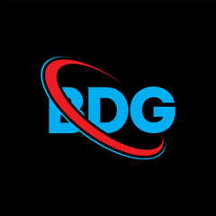 BDG logo. BDG letter. BDG letter logo design. Initials BDG logo linked with circle and uppercase monogram logo. BDG typography for technology, business and real estate brand.
