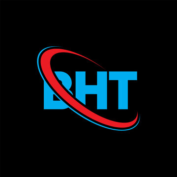 BHT logo. BHT letter. BHT letter logo design. Initials BHT logo linked with circle and uppercase monogram logo. BHT typography for technology, business and real estate brand.