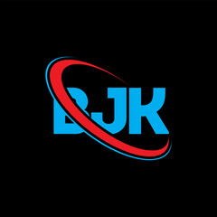 Fototapeta na wymiar BJK logo. BJK letter. BJK letter logo design. Initials BJK logo linked with circle and uppercase monogram logo. BJK typography for technology, business and real estate brand.