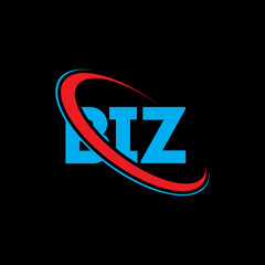 BIZ logo. BIZ letter. BIZ letter logo design. Initials BIZ logo linked with circle and uppercase monogram logo. BIZ typography for technology, business and real estate brand.