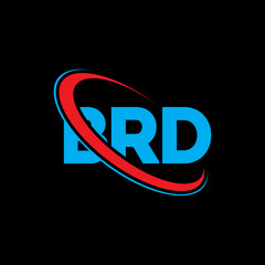 BRD logo. BRD letter. BRD letter logo design. Initials BRD logo linked with circle and uppercase monogram logo. BRD typography for technology, business and real estate brand.
