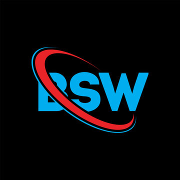 BSW logo. BSW letter. BSW letter logo design. Initials BSW logo linked with circle and uppercase monogram logo. BSW typography for technology, business and real estate brand.