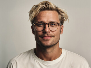 Obraz premium Portrait of handsome young man smiling