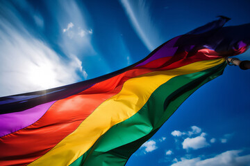 Abstract background colours of the Pride flag, the rainbow symbol of  homosexual gay lesbian bisexual and transgender people known as the LGTB community, stock illustration image