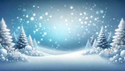 Naklejka premium Winter Wonderland Scenery, Holiday Season Background
