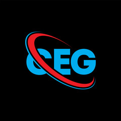 CEG logo. CEG letter. CEG letter logo design. Initials CEG logo linked with circle and uppercase monogram logo. CEG typography for technology, business and real estate brand. - obrazy, fototapety, plakaty