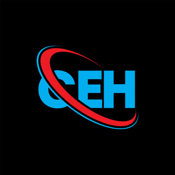 CEH logo. CEH letter. CEH letter logo design. Initials CEH logo linked with circle and uppercase monogram logo. CEH typography for technology, business and real estate brand.