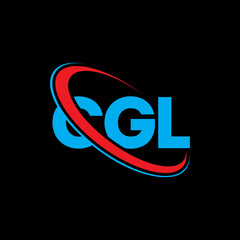 Fototapeta premium CGL logo. CGL letter. CGL letter logo design. Initials CGL logo linked with circle and uppercase monogram logo. CGL typography for technology, business and real estate brand.