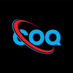 COQ logo. COQ letter. COQ letter logo design. Initials COQ logo linked with circle and uppercase monogram logo. COQ typography for technology, business and real estate brand.
