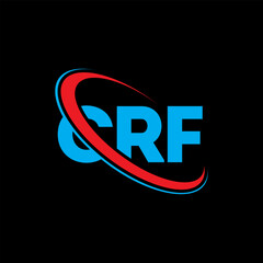 CRF logo. CRF letter. CRF letter logo design. Initials CRF logo linked with circle and uppercase monogram logo. CRF typography for technology, business and real estate brand.