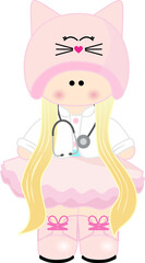 Russian fabric doll veterinary