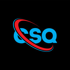 CSQ logo. CSQ letter. CSQ letter logo design. Initials CSQ logo linked with circle and uppercase monogram logo. CSQ typography for technology, business and real estate brand.