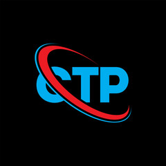 CTP logo. CTP letter. CTP letter logo design. Initials CTP logo linked with circle and uppercase monogram logo. CTP typography for technology, business and real estate brand.