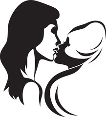 Serene Sapphic Embrace Vector Elation Enchanted Unity Two Lips, One Love