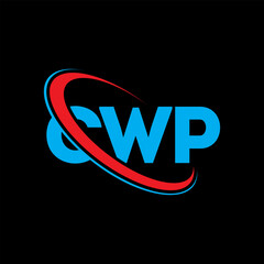 CWP logo. CWP letter. CWP letter logo design. Initials CWP logo linked with circle and uppercase monogram logo. CWP typography for technology, business and real estate brand.